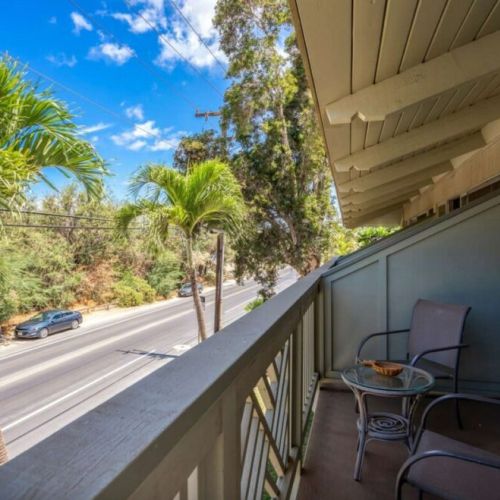 2nd floor unit located right on Kihei Rd. Cross the st and hit the beach